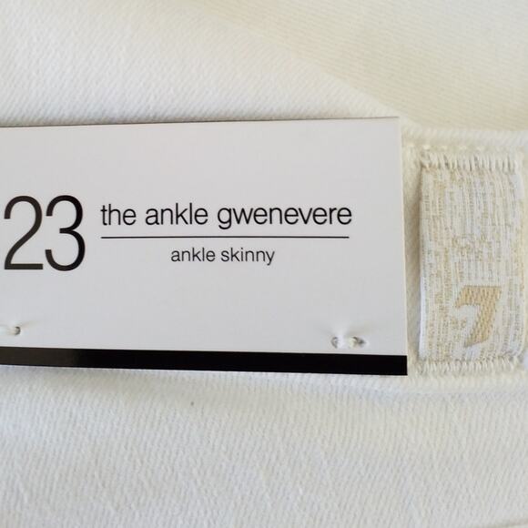 7 For All Mankind Gwenevere White Skinny Jeans | Size 23 | NWT - Picture 8 of 11